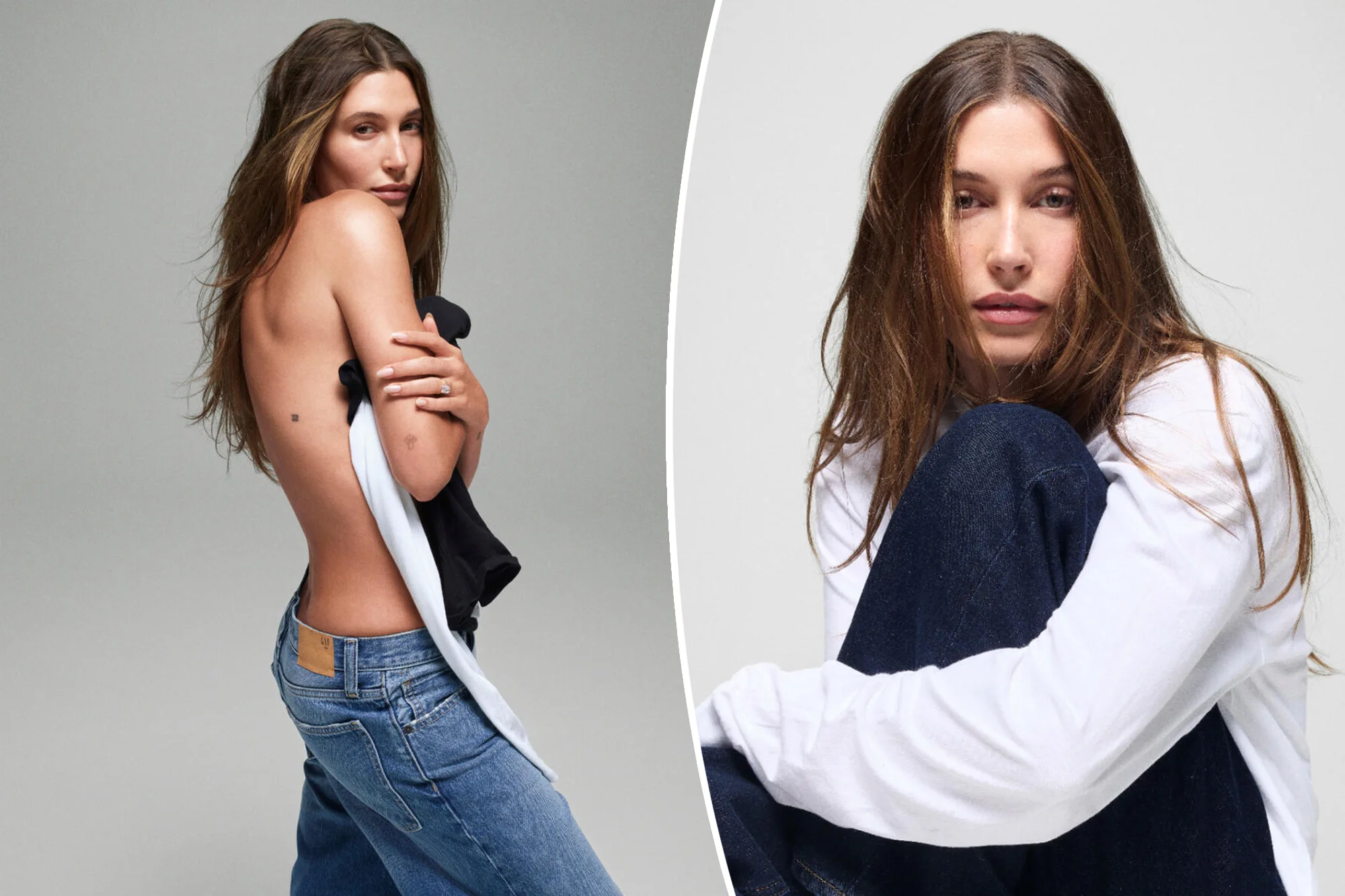 Hailey Bieber teams with Gap on ‘effortless’ ’90s-inspired jeans