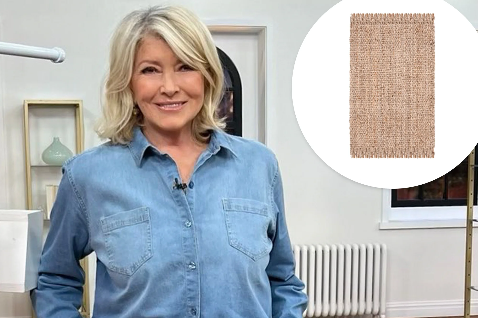 Walmart’s Martha Stewart jute area rug gives vintage texture without the price