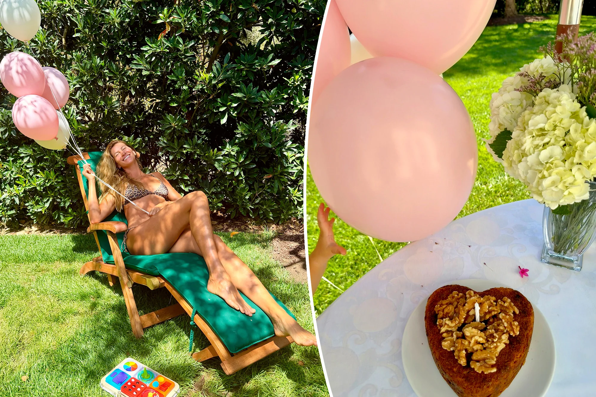 Gisele Bündchen celebrates her 46th birthday in a leopard bikini
